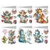 uk.everydayedeals 6Pcs DIY Diamond Painting Greeting Card - Dinosaurs