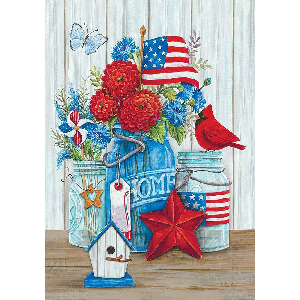 

Vase - 11CT Stamped Cross Stitch - 40*50CM, 501 Original