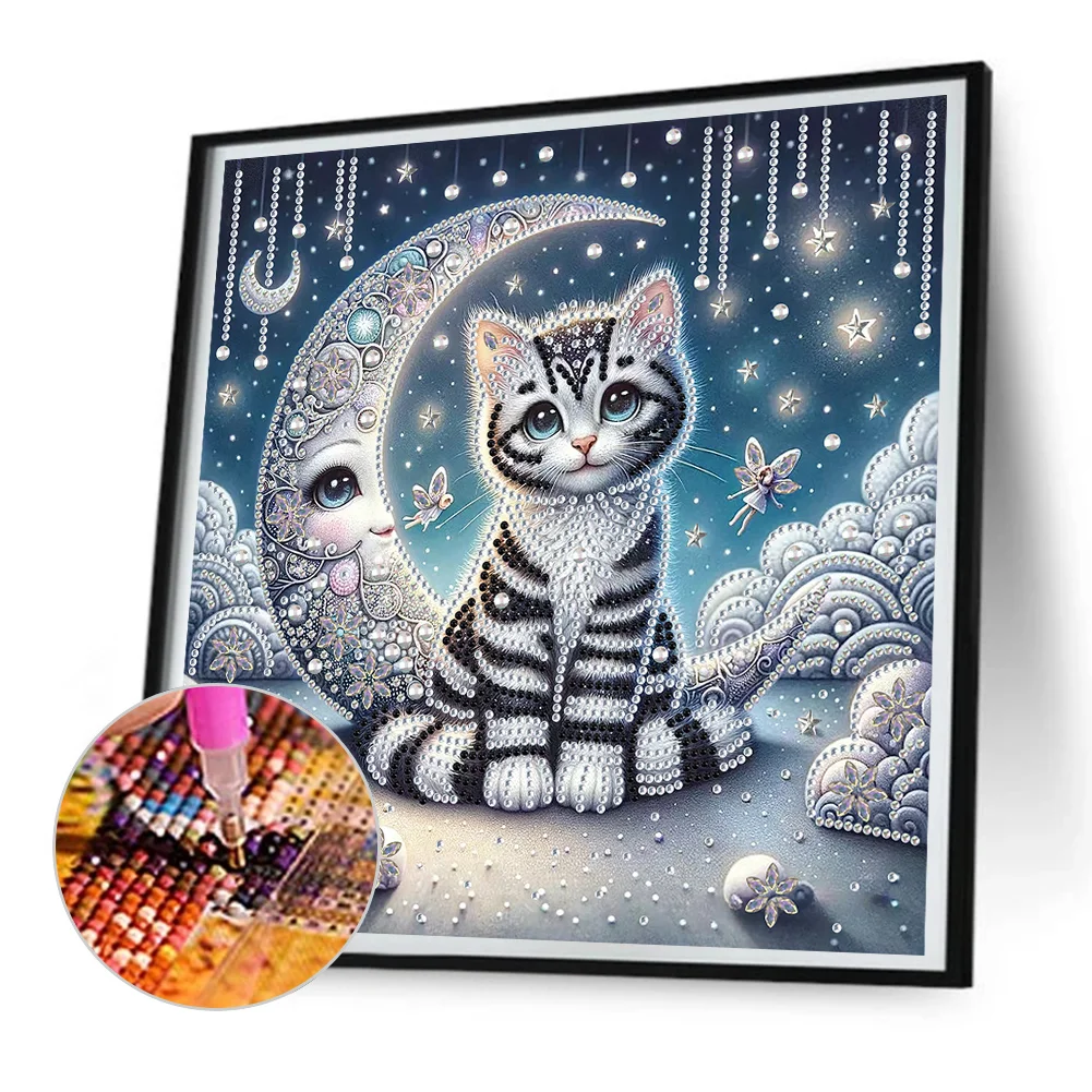 Diamond Painting - Partial Special Shaped Drill - Cat(Canvas|30*30cm)