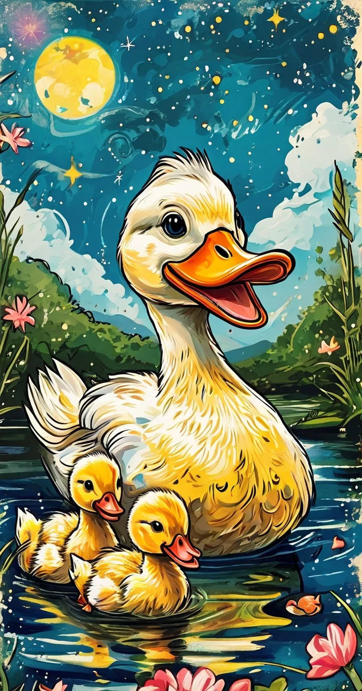 animals duck and dog-11CT Stamped Cross Stitch-40*70CM(Canvas) gbfke