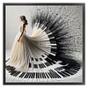 (Stamped/Counted) Piano Girl-11CT Cross Stitch 40*40cm