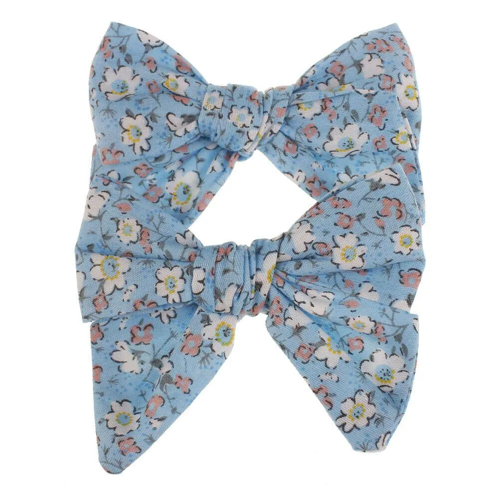 2019 Baby Summer Clothing 2Pcs/Sets Teens Big Hair Bows Knot Hair Clips Girls Kids Toddler Cotton Headband Wholesale 14 Colors