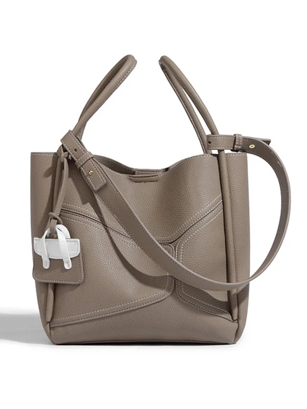 Patchwork Contrast Tote Bag