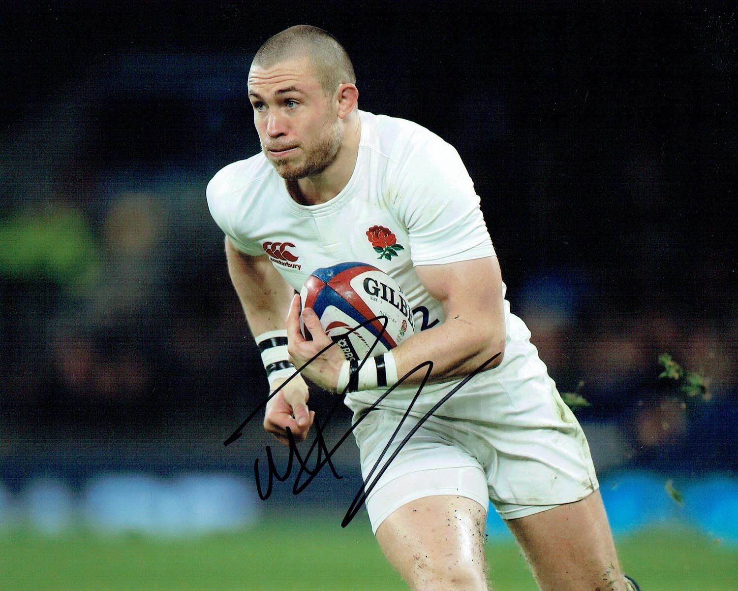 Mike BROWN England Rugby Union Signed Autograph RARE 10x8 Photo Poster painting B AFTAL COA