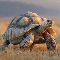 Sulcata Tortoise Walking - Diamond Painting