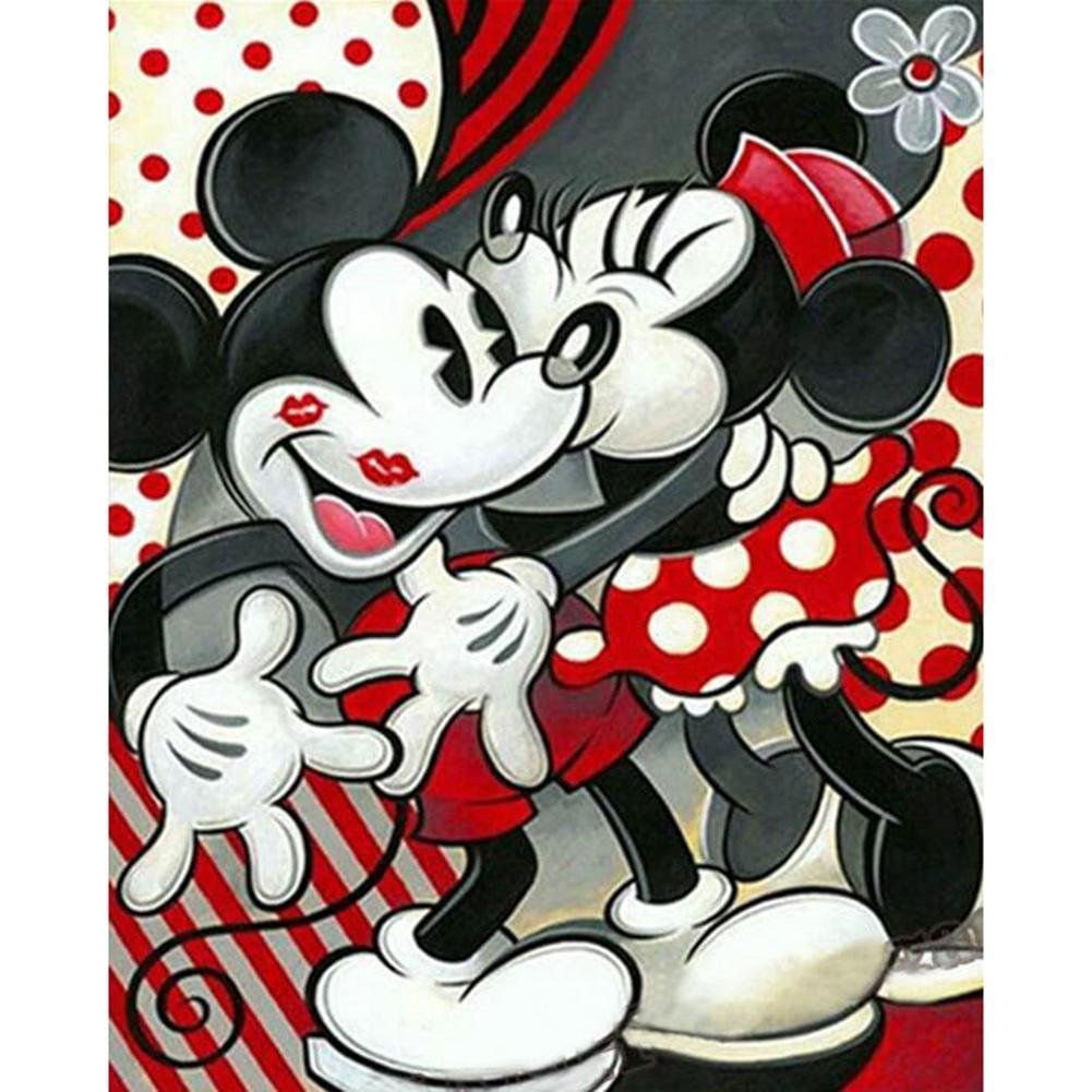 Full Round Diamond Painting Mickey Mouse and Minne Mouse (40*30cm)