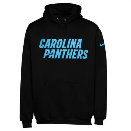 Men's Carolina Panthers  Black KO Wordmark Performance Hoodie
