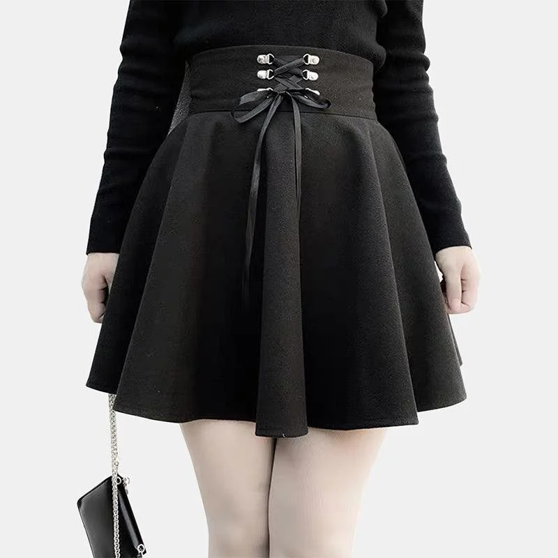 High Waist Black Mini Skirt