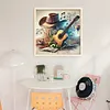 Guitar Hat-11CT Stamped Cross Stitch 50*50cm/19.69*19.69in tapestrymarket