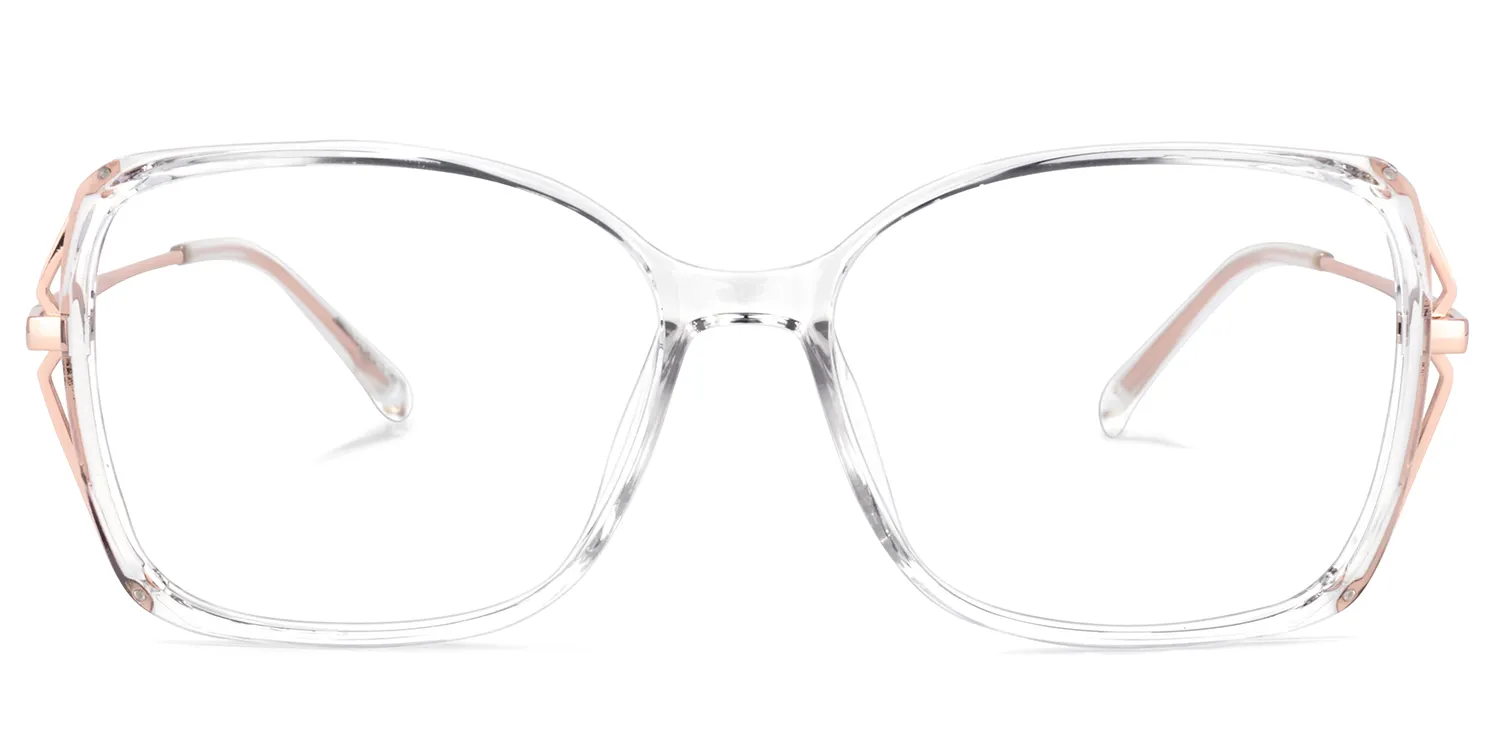 Fulleord Gold Kristall Quadratisch Brille Gold