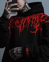 Evil Blood Oversize Large Pattern Hoodie by Inlyline