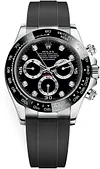 Rolex Cosmograph Daytona White Gold Mens Watch-116519LN Black Diamond Oysterflex