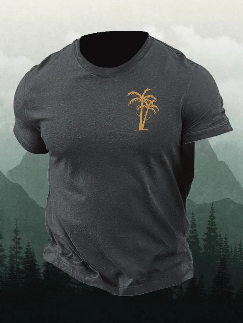 Men's Gold Palm Short-Sleeved Shirt in  mildstyles