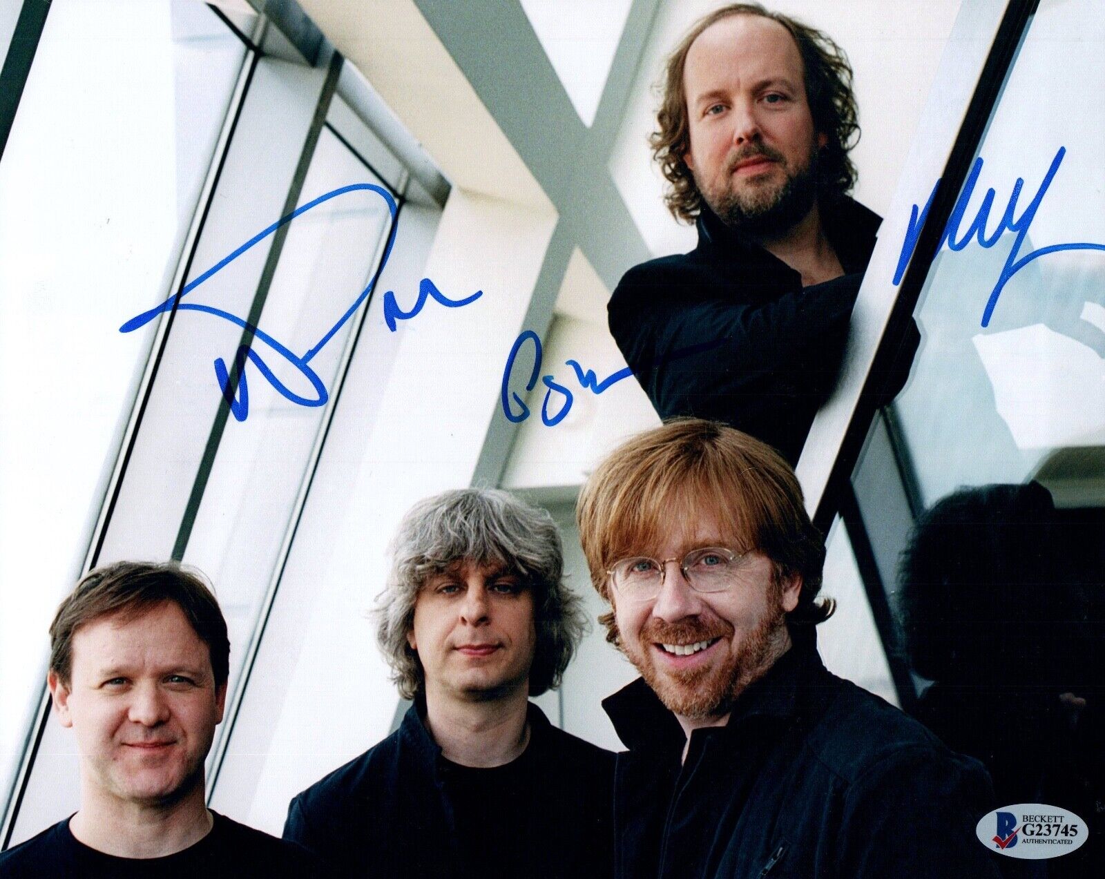 PHISH Signed Autographed 8x10 Photo Poster painting Trey Anastasio Mike Gordon Page Beckett COA