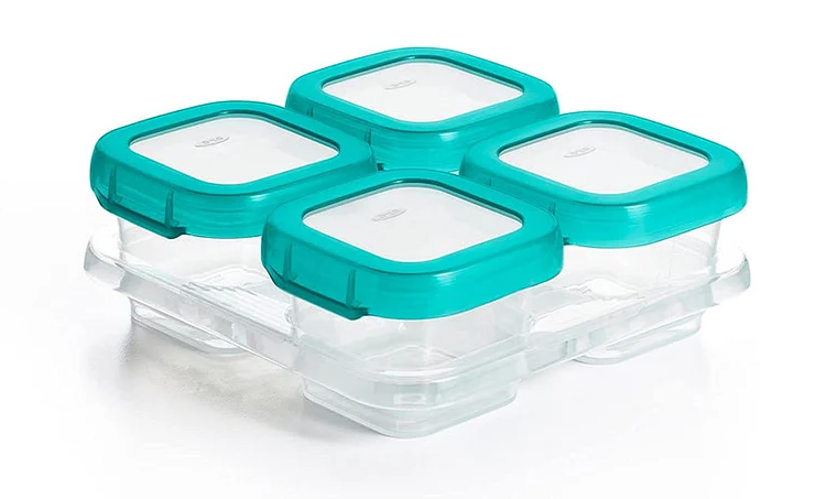 Baby Blocks Freezer Storage Containers Teal