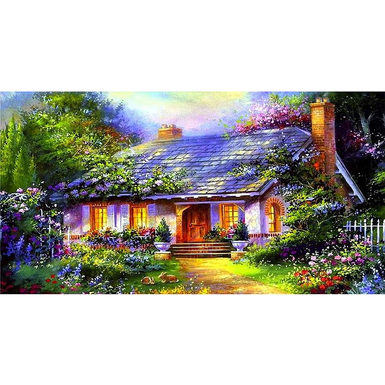 Diamond Painting - Full Round - Forest House(85*45cm)