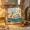 Kit d&rsquo;art diamant&eacute; partiel en forme de scigne en vitrail en vitrail sp&eacute;cial 5d DIY 30x30cm
