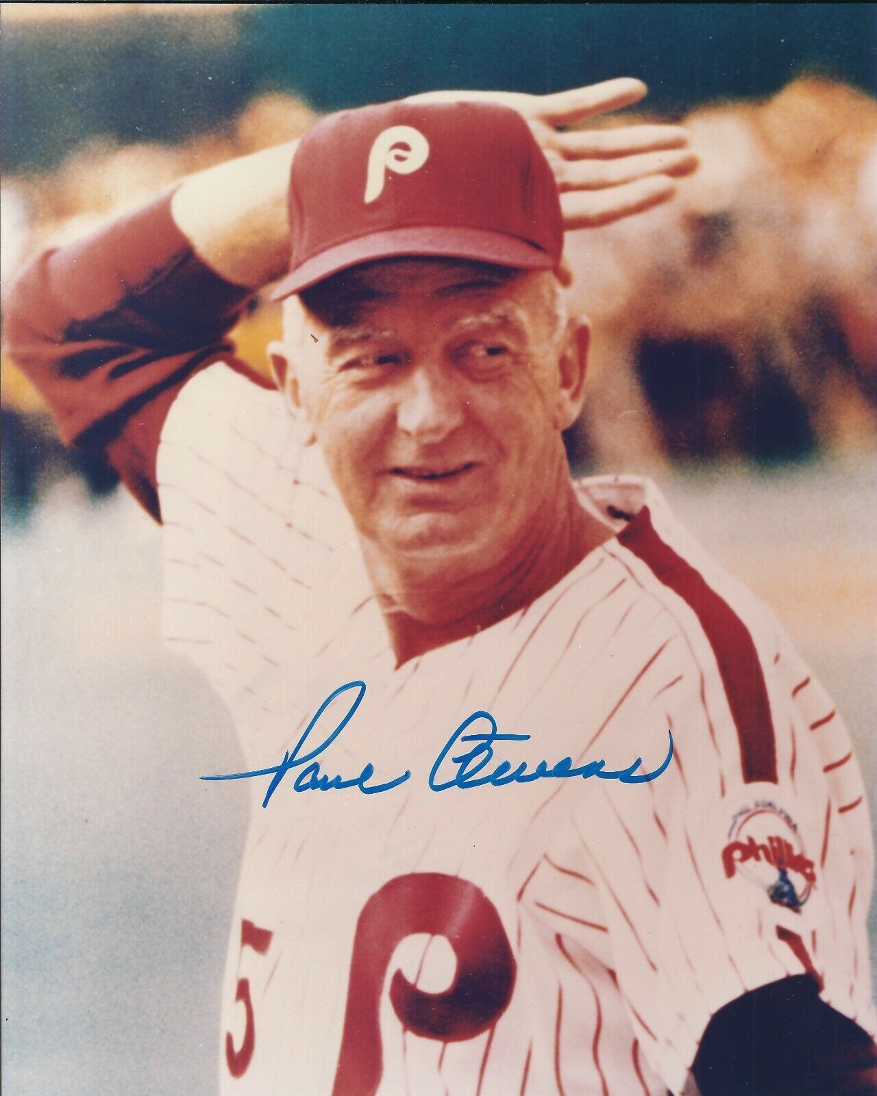 Signed 8x10 PAUL OWENS Philadelphia Phillies Autographed Photo Poster painting - COA