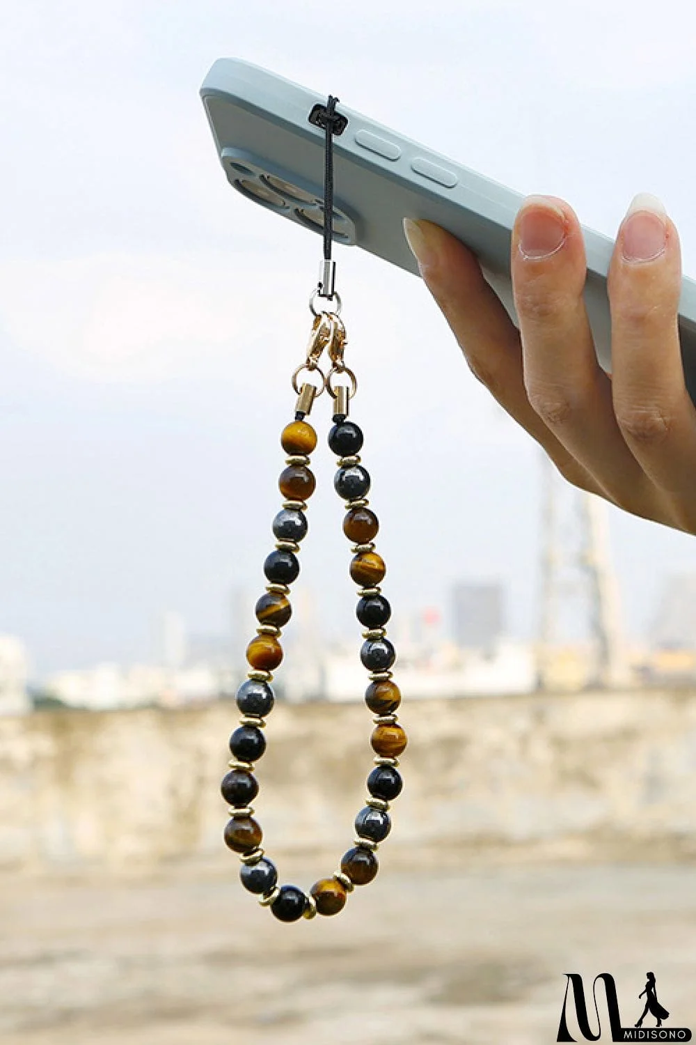 MidiSono - Natural Stone Beads Key Chain