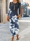 Vintage Pattern Printed Irregular Party Dress