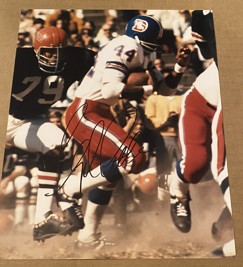 Floyd Little Signed Denver Broncos 8X10 Photo Poster painting W/COA In Person Auto