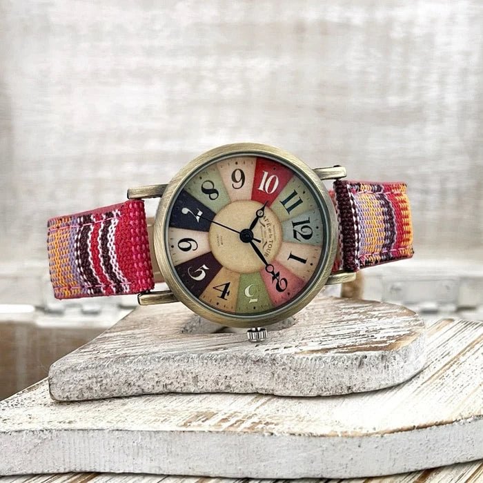 Watches for women with multicolour rainbow pattern