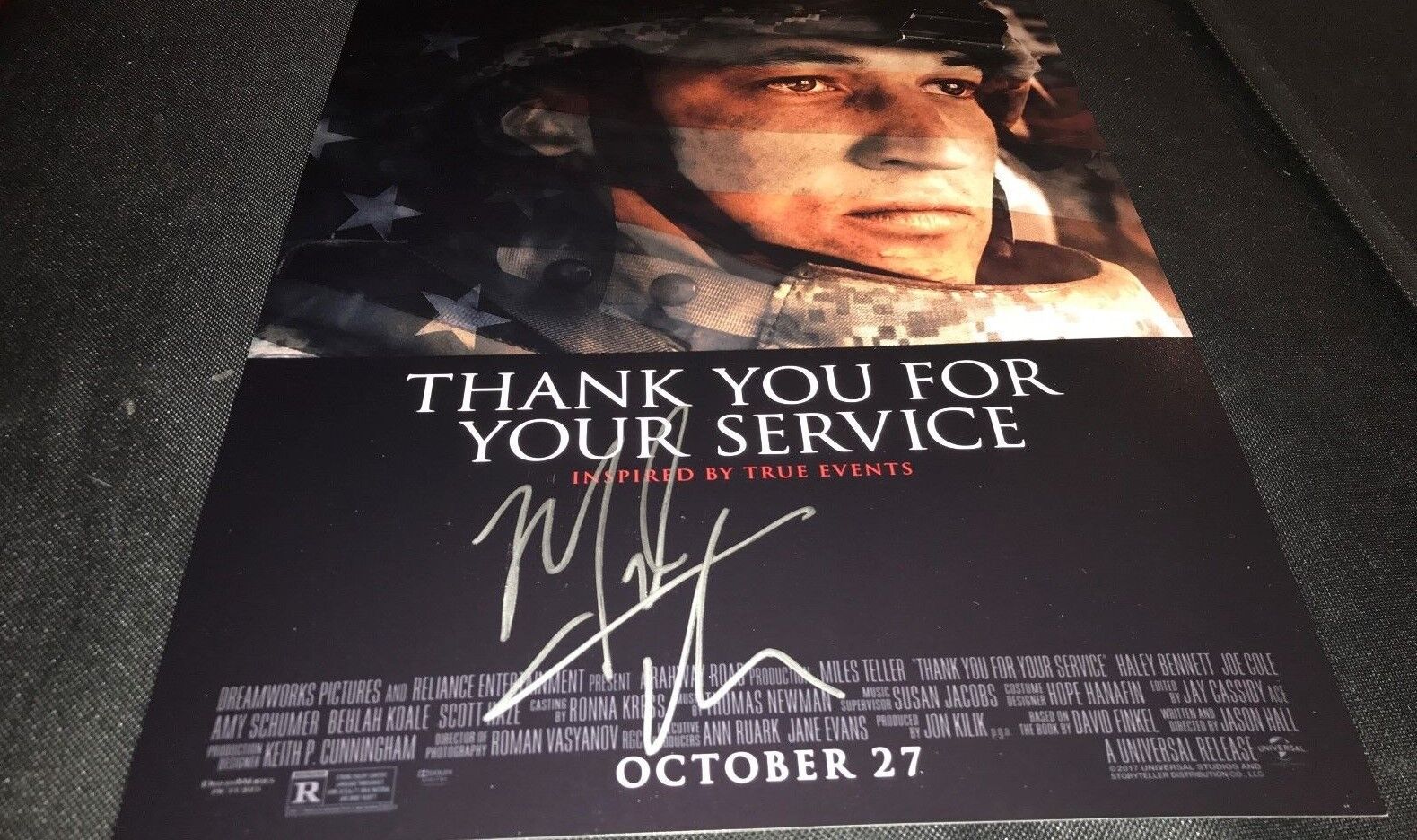 Miles Teller Thank You For Your Service Signed 11x14 Autographed Photo Poster painting COA Proof