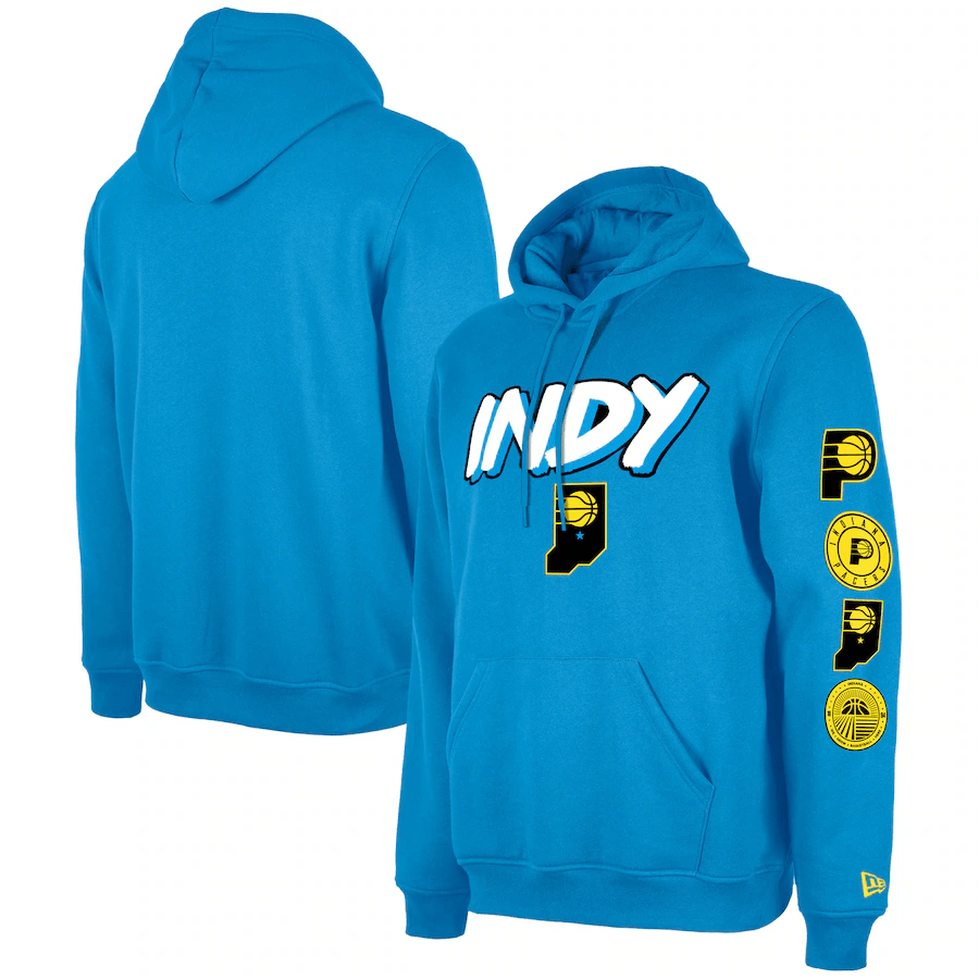 Indiana Pacers   2023/24 City Edition Pullover Hoodie - Blue mysite