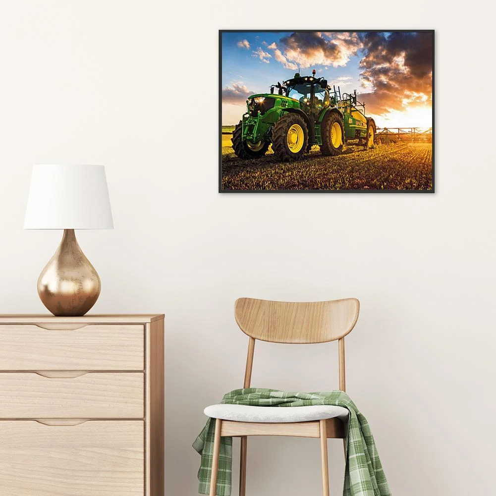 Diamond Painting - Full Round Drill - Tractor(40*30cm)