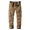 Men's Three-dimensional Pocket Overalls Loose Wear-resistant Outdoor Trousers