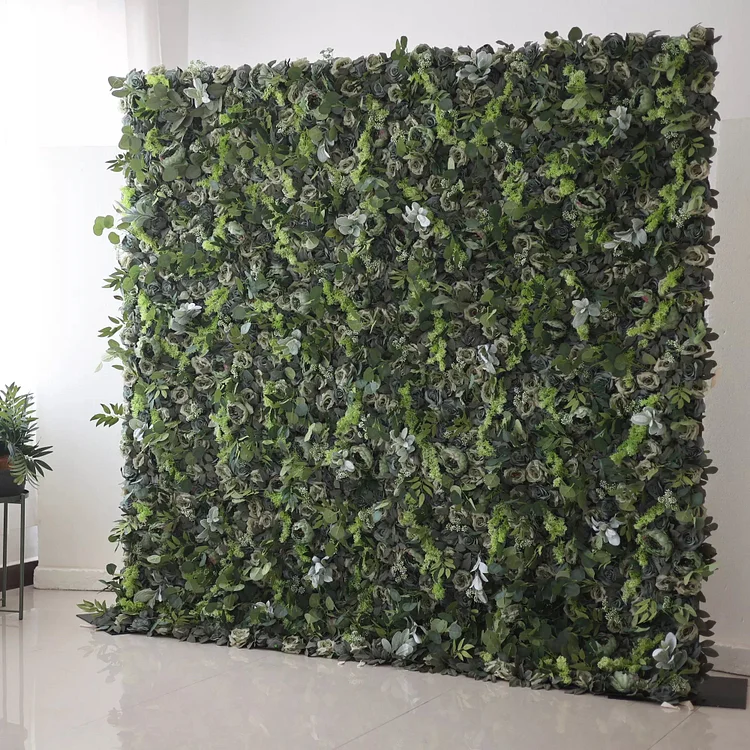 Presents: Enchanted Forest &ndash; A Dense M&eacute;lange of Varied Greenery with Subtle White Accents &ndash; An Ideal Green Wall for Eco-Conscious Celebrations, Botanical Themes & Naturalistic Interior Designs-VF-222-3