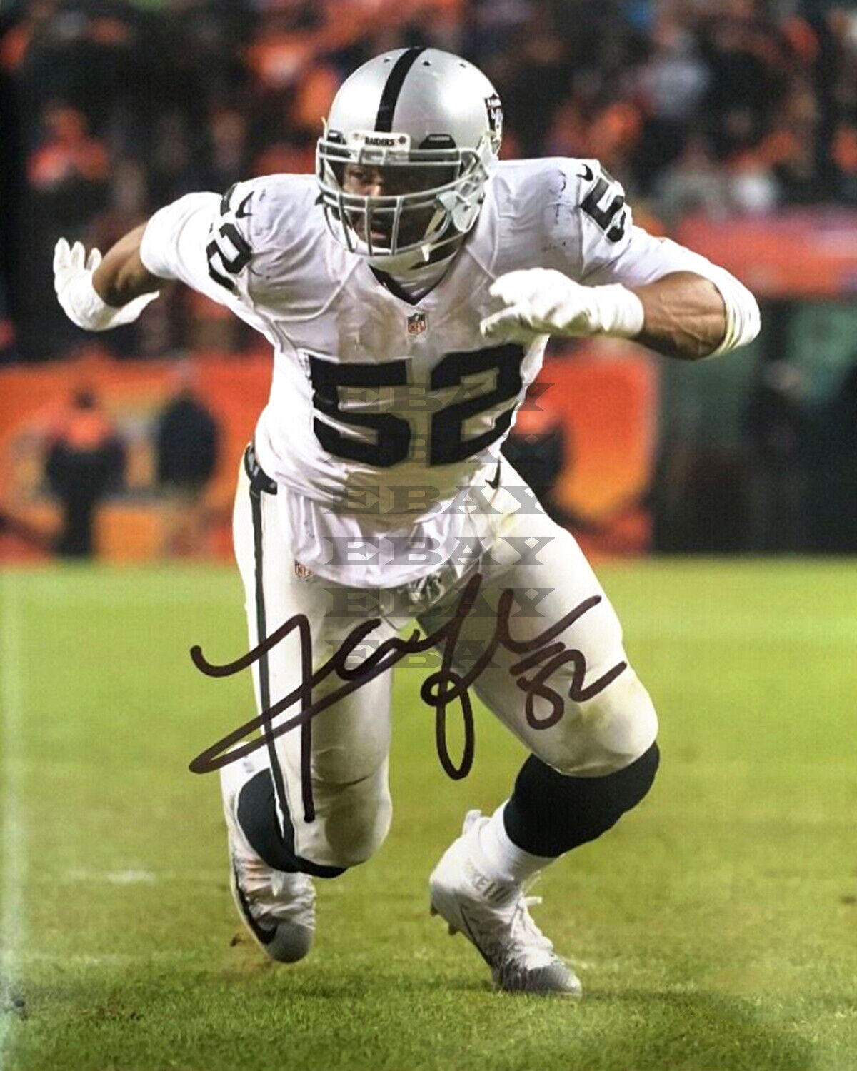 Khalil Mack Oakland Raiders 8x10 autographed Photo Poster painting Reprint