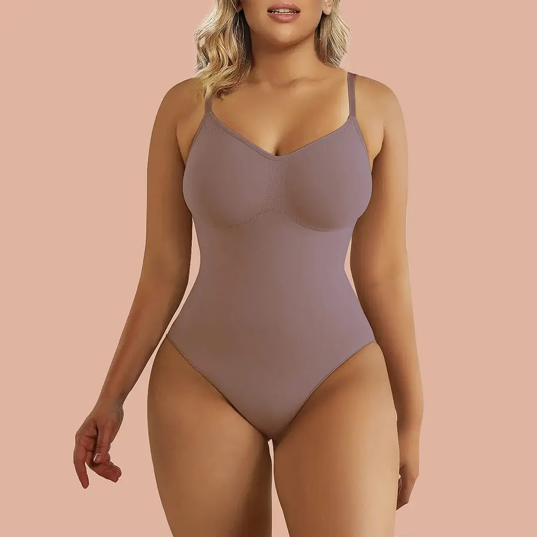 Tummy Control Shapewear Adjustable Straps Seamless Thong Body Shaper