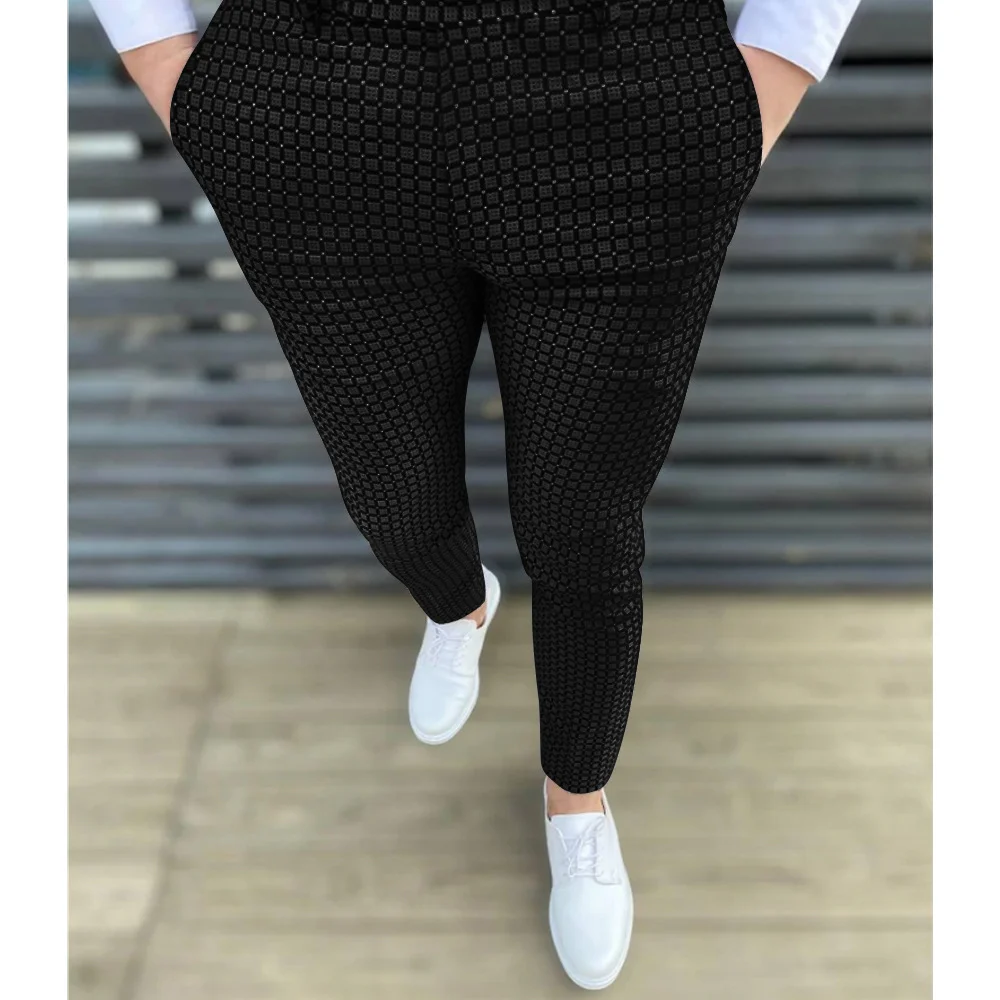 Men‘s Retro Plaid Printed Trousers