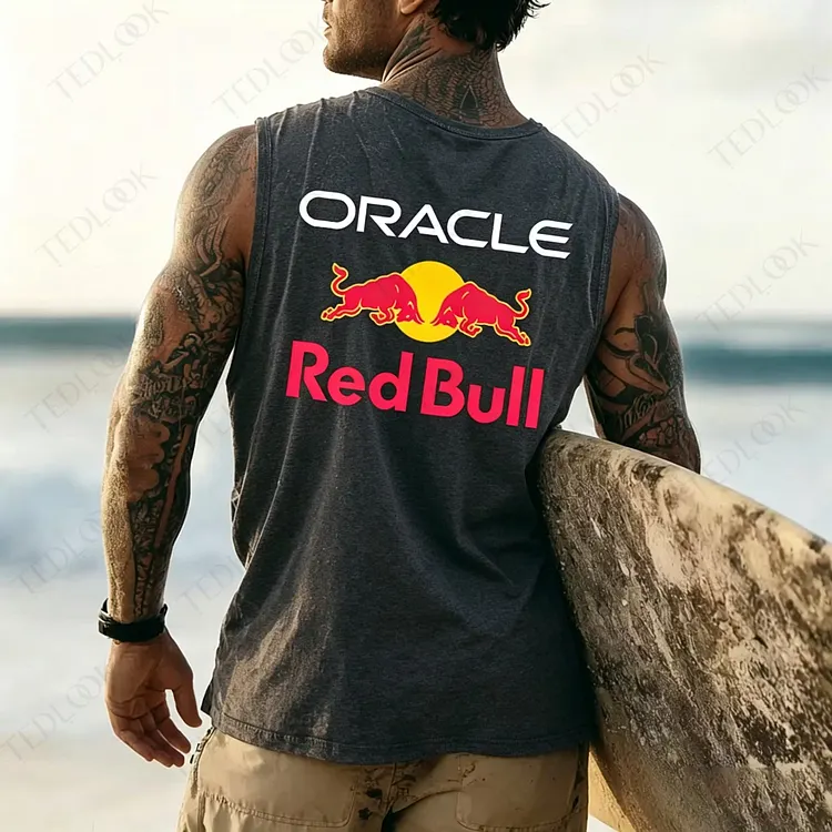 Oracle Red Bull  Printed Tank Top