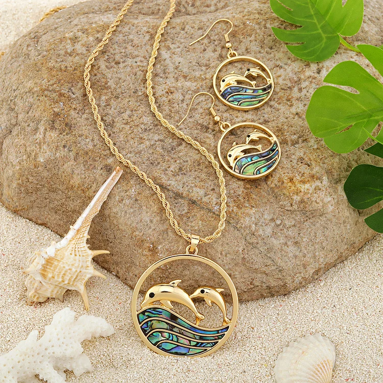 Ocean-Inspired Dolphin Jewelry Set