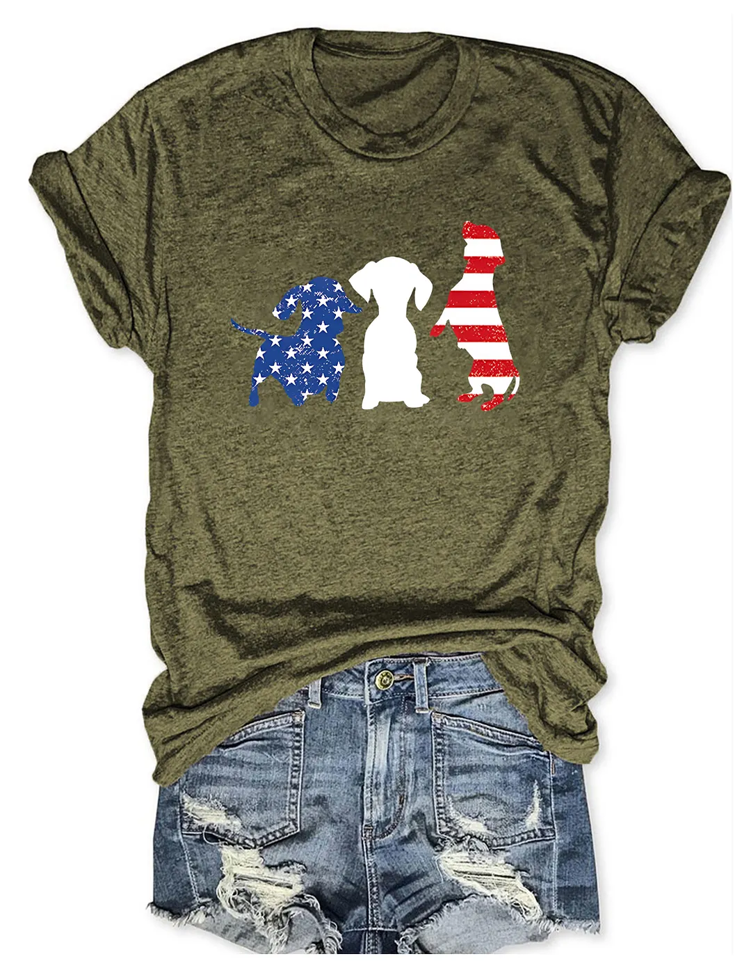 4th July Dachshund T-shirt
