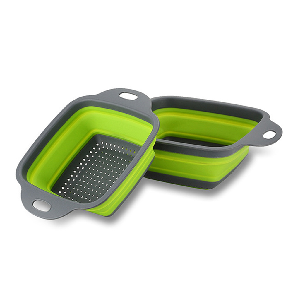 

2pcs Drain Basket Telescopic Folding Fruit Basin, 501 Original
