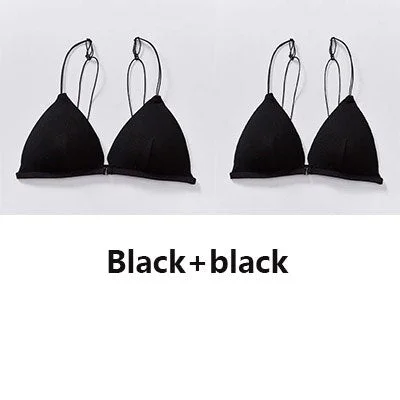 Sexy women's seamless front closed bra bra wireless push-ups bra backless comfortable soft underwear bra...