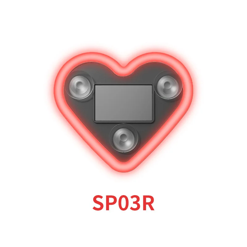 Solar-Operated Heart-Shaped Plastic LED Neon Atmosphere Light Window Decoration for Cars Love Theme Exterior Accessory