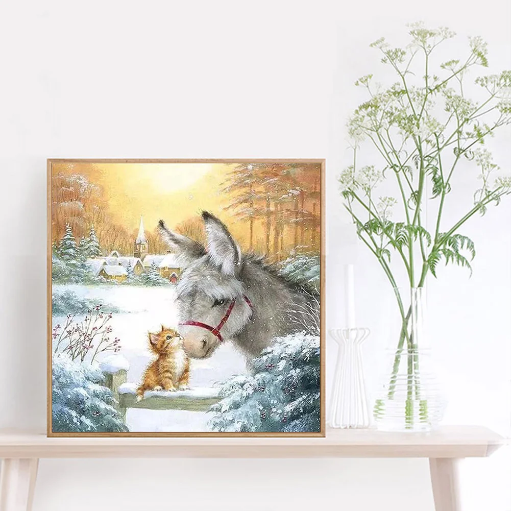 Diamond Painting - Full Round Drill - Donkey(40*40cm)