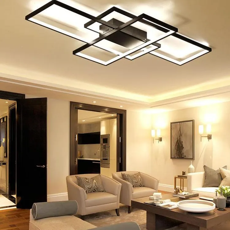 Bouvet Modern Metal Multi Rectangular Flush Mount Ceiling Light