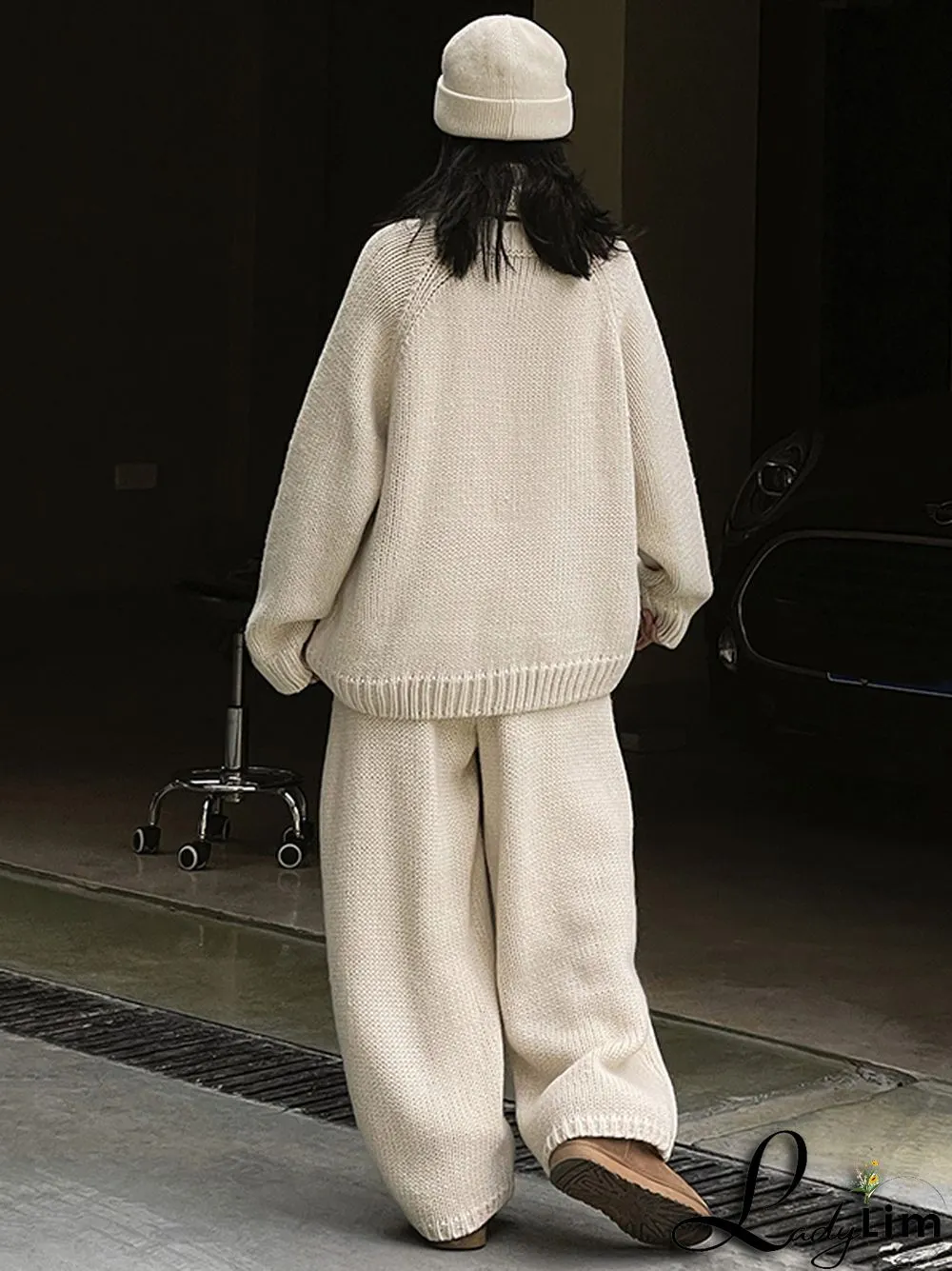 Casual Loose Wide Leg Solid Color Pants