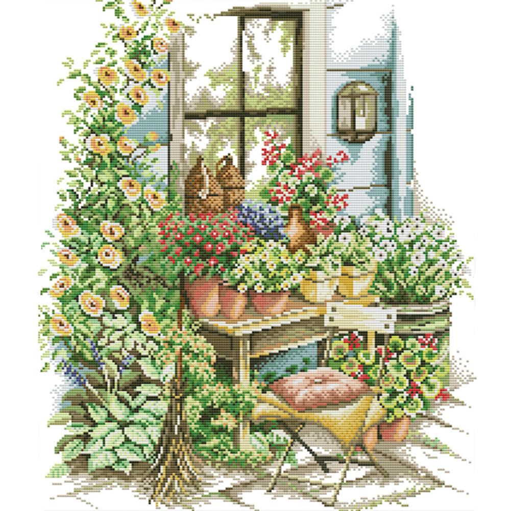 

Spring Garden (2) (Print) - 14CT Stamped Cross Stitch - 42*48cm, 501 Original
