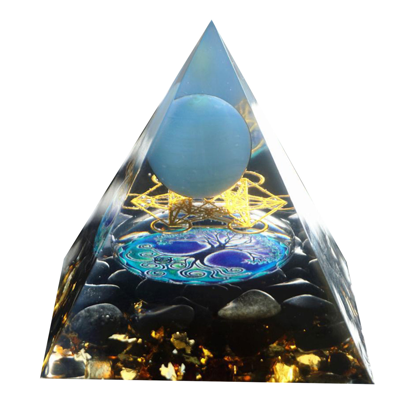 

6cm Natural Orgonite Pyramid Chakra, 501 Original