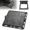 [US Local Warehouse] Iron Manhole Cover and Frame Non-Slip Septic Tank Cover for Yard (400mm)