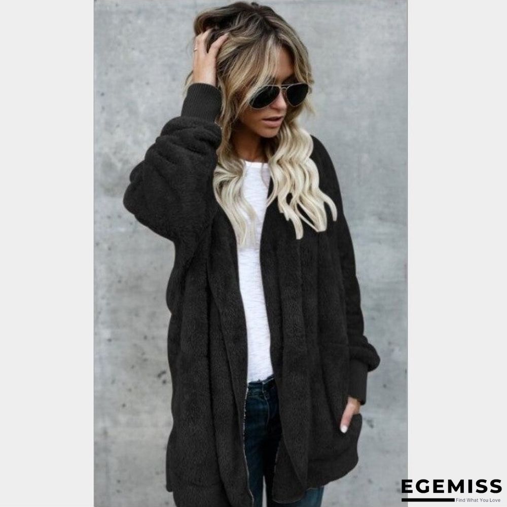 Casual Warm Plush Mid-Length Coat | EGEMISS