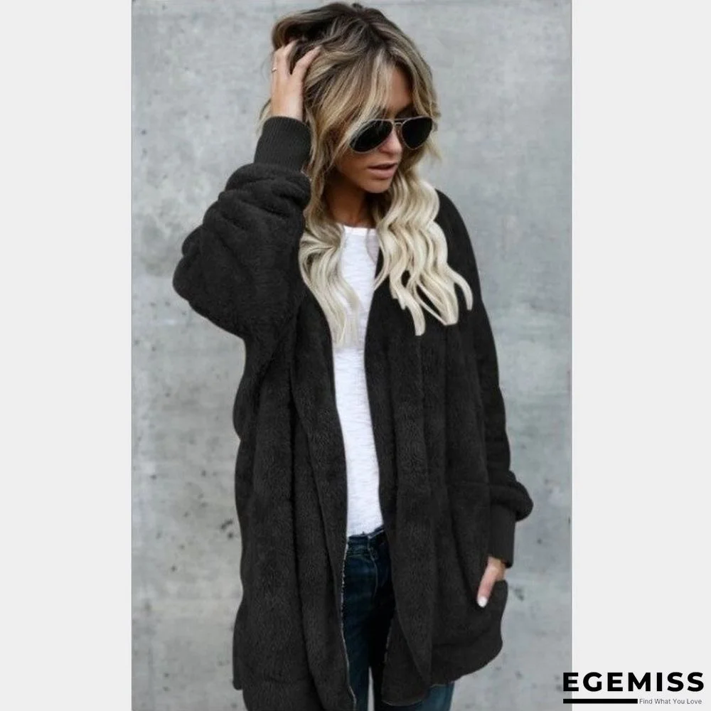 Casual Warm Plush Mid-Length Coat | EGEMISS