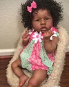 20'' Wright Lifelike Soft Black Reborn Baby Doll Girl - RBBI-Myrebornbabydoll&reg; Myrebornbabydoll&reg;