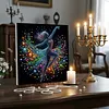 Framed Dancing Girl Wall Art-Pearls Painting Kit DIY Diamond Painting Pearl Dot Crafts 30*30CM